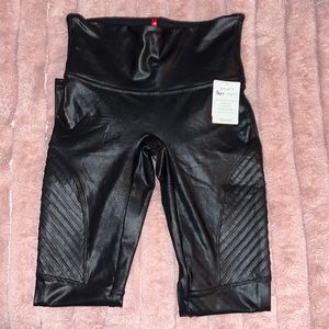 NWT Spanx Faux Leather Moto Legging- Sz Medium